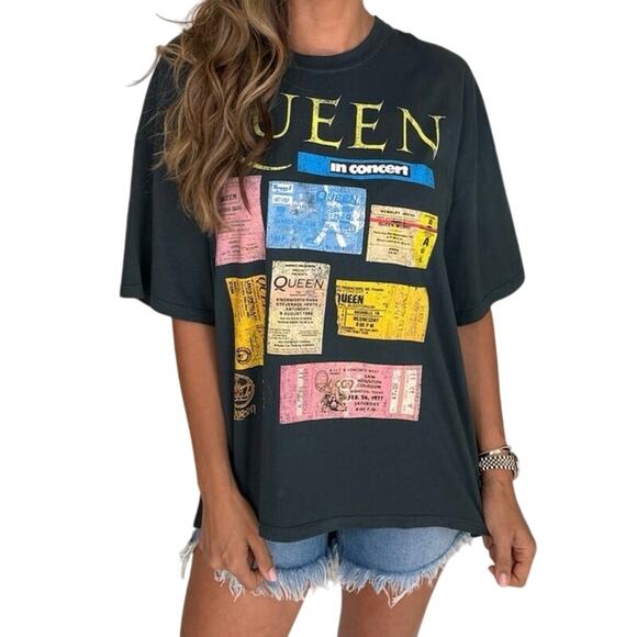 DAYDREAMER Queen Ticket Collage Tee One Size New without Tag MSRP $88 - Picture 6 of 15